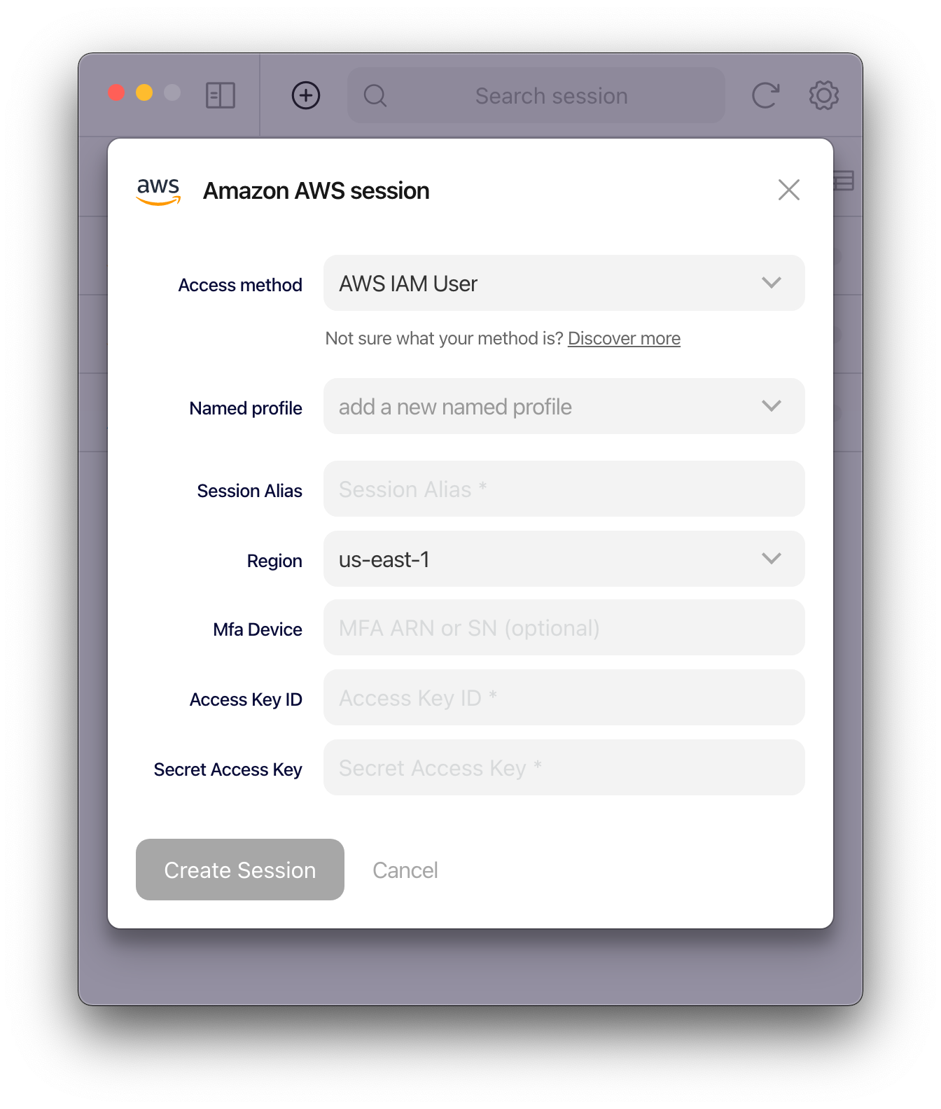 Add AWS IAM User Screen